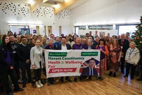 Alan Mak MP and exhibitors at last year's Health & Wellbeing Fair
