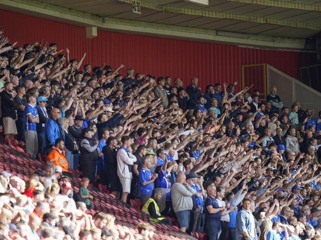 Loud and proud at the Riverside Stadium.