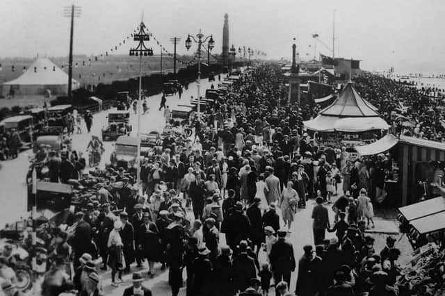 Bank holiday crowds at Southsea. There was nothing unusual about scenes like this.
