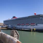 Virgin Voyages Valiant Lady prepares for her maiden commercial cruise from Portsmouth's Cruise Terminal. Photos by Alex Shute