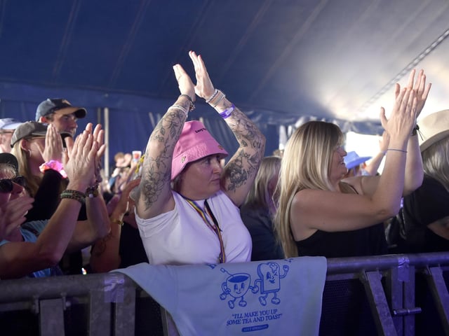 Crowds enjoying Wickham Festival on Friday, August 1.  Picture: Sarah Standing (010825-8030)