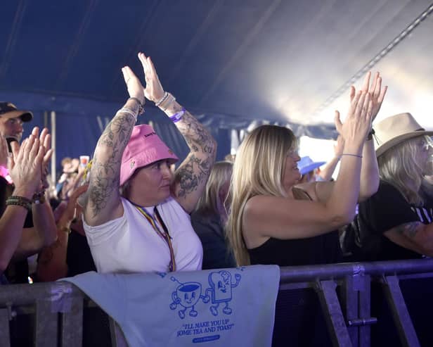 Crowds enjoying Wickham Festival on Friday, August 1.  Picture: Sarah Standing (010825-8030)