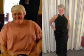 Liz Ash reluctantly joined Slimming World after her sister became a consultant following her successful weight loss journey. Liz has lost four stone and has since worn a dress for the first time.
Pictured: (left) Liz before. (Right) Liz after her weightloss.