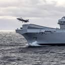 HMS Queen Elizabeth operating in the North Sea. Picture: AS1 Amber Mayall RAF