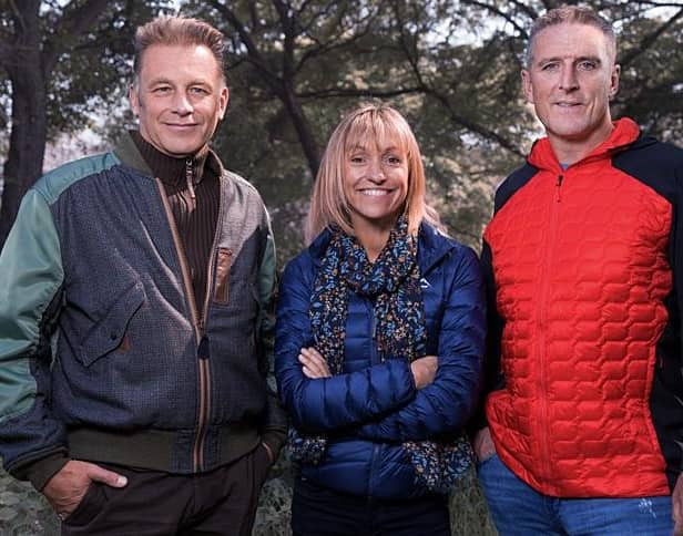 Chris Packham, Michaela Strachan and Iolo Williams are the presenters of BBC's Winterwatch, which came live from an RSPB reserve in Dorset this week (Picture: BBC Studios/Jo Charlesworth)
