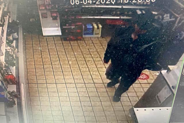 Ricky Shields, 41, of Greywell Road, Leigh, Park caught on CCTV when he stole between £700-800 from Elly’s Convenience Store in Park Parade, Leigh Park, on April 6 at around 7pm. Picture: Bhavi Patel