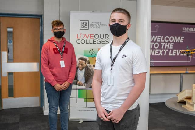 Josh Sines, 16 (front), believes T-levels offer a balance between A-levels and apprenticeships.

Picture: Habibur Rahman