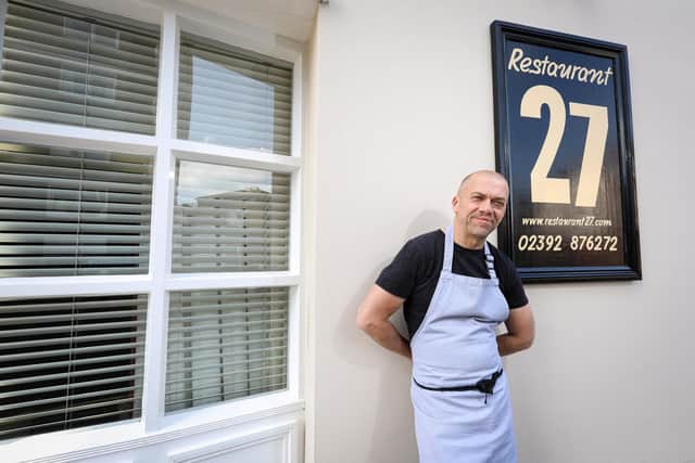 Chef and owner of 27 Kevin Bingham will officially be closing his doors in August. 
Pictured at 27, South Parade, Southsea
Picture: Chris Moorhouse (jpns 250821-19)