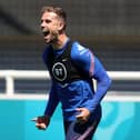 Jordan Henderson during an England training session at St George's Park on June 9. Picture: Catherine Ivill/Getty Images