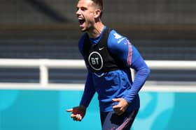 Jordan Henderson during an England training session at St George's Park on June 9. Picture: Catherine Ivill/Getty Images