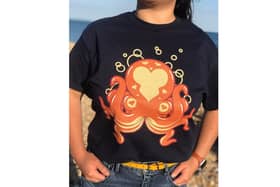 An Octopus Story T-shirt, one of the rewards from the arts project's Crowdfunder