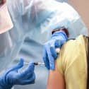 A nurse delivers a flu vaccination shot in Lakewood, California. Picture: Mario Tama/Getty Images.