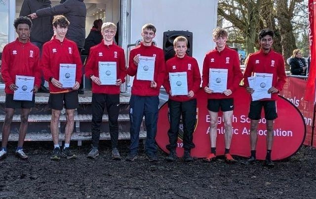 Hampshire intermediate boys 2nd place team.