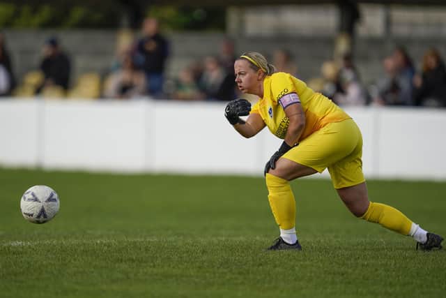 Pompey Women skipper Hannah Haughton will miss the rest of the season having dislocated her shoulder. Picture: Jason Brown