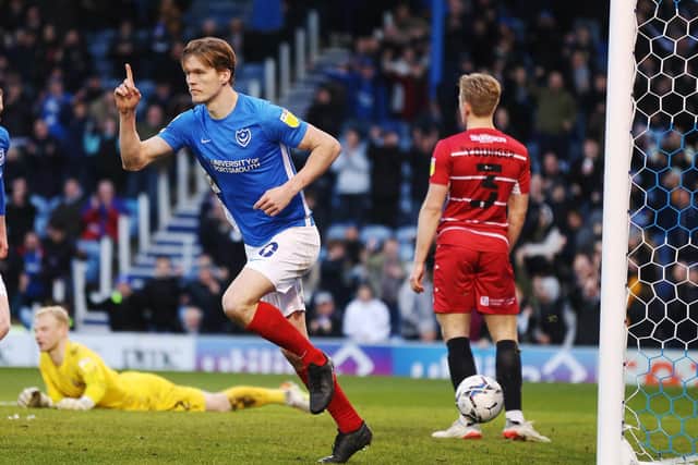 Sean Raggett wants promotion with Pompey next season. Picture: Joe Pepler