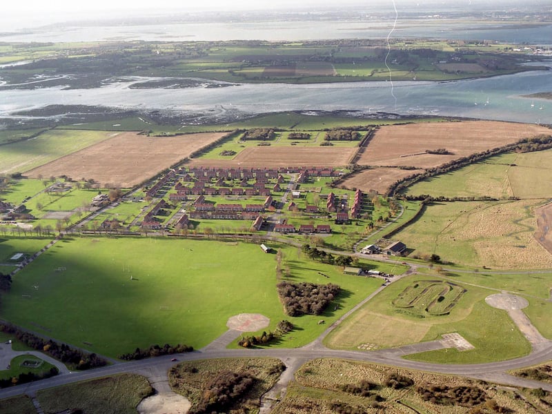 An aerial of Thorney Island Army Camp in 1998.