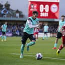 Owen Dale on the attack in the first half against Exeter. Picture: Jason Brown/ProSportsImages