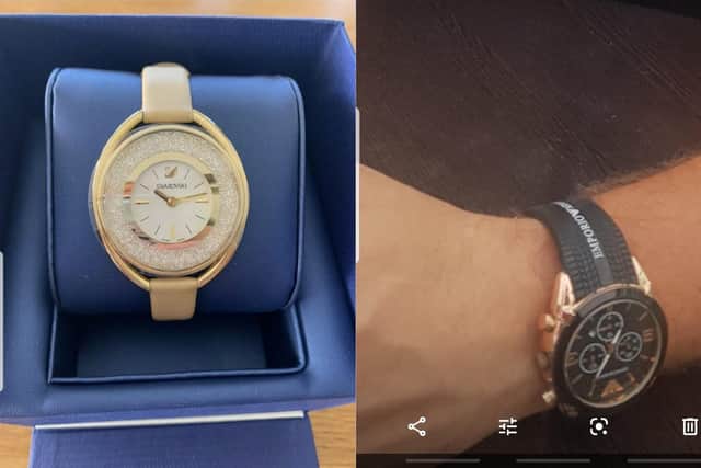 The two watches that were stolen