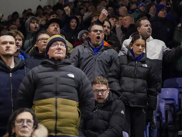 Pompey fans backed their team to a crucial Championship survival win over Cardiff last night.