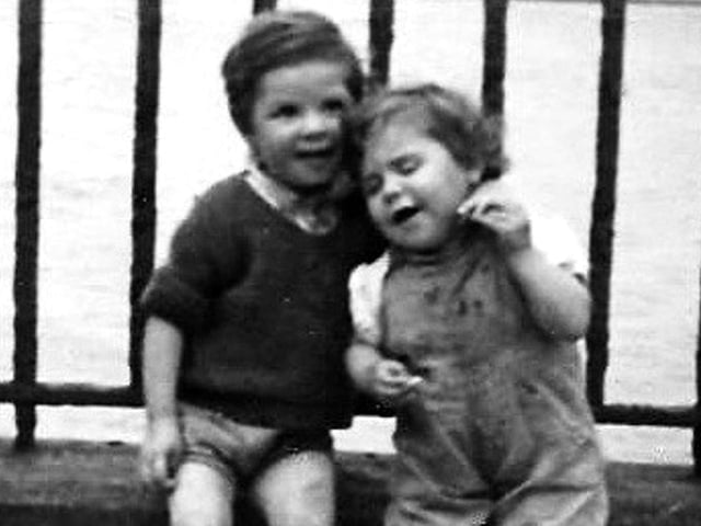 Children from Point, Old Portsmouth. Seen in 1948 are Michael and Colleen Nolan two children who lived the Point end of Broad Street, Old Portsmouth.