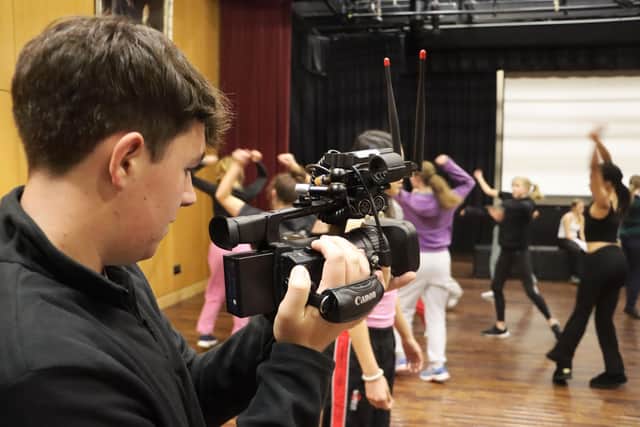 Pupils are also involved in the technical side of the production