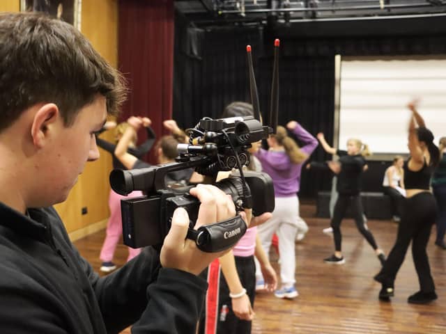 Pupils are also involved in the technical side of the production