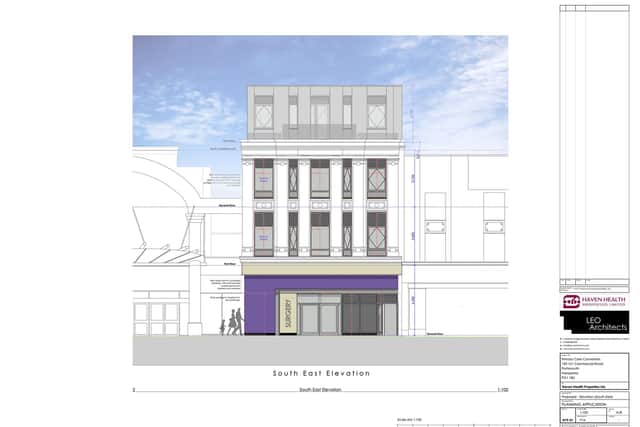 Plan from Leo Architects and Haven Health Properties Ltd for the surgery in Commercial Road