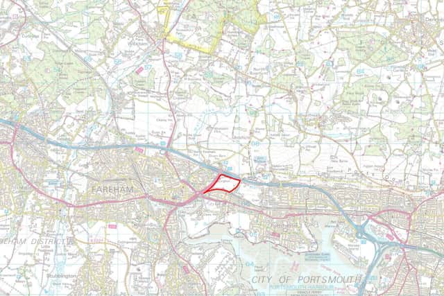 The proposed site for 600 homes in Portchester. Picture: Miller Homes.