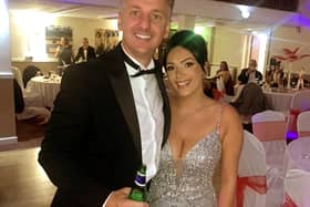 Lily Goodall and boss, Daniel Byrne who sponsored the charity event