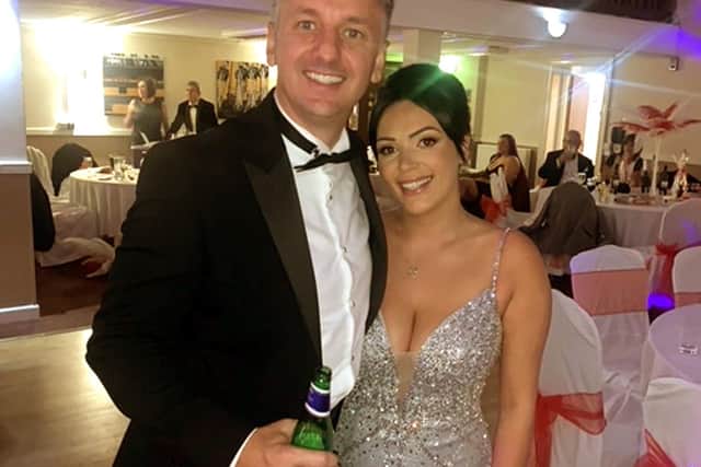 Lily Goodall and boss, Daniel Byrne who sponsored the charity event