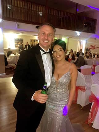 Lily Goodall and boss, Daniel Byrne who sponsored the charity event