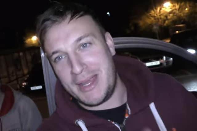 YouTube prankster Lee Marshall, 34, who goes by the name DiscoBoy on the streaming site has been convicted of assault by beating against an Asda supermarket night manager. 

Pictured: Lee Marshall