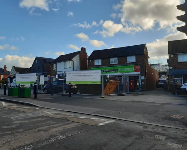 The Co-op store in Hambledon Road, Denmead, remains closed following a ferocious fire in August this year. Picture: The News Portsmouth.