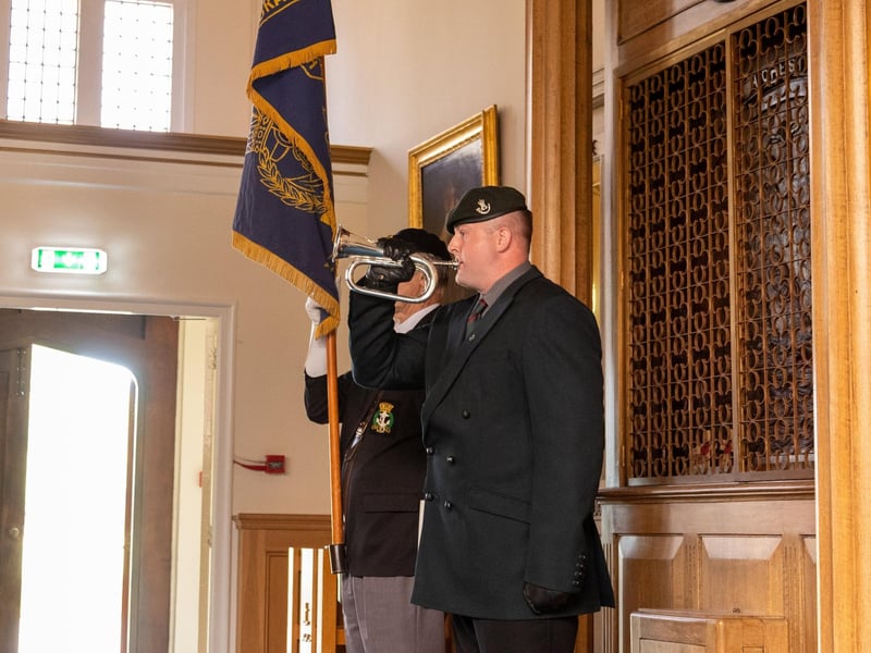 Pictured - Standard Bearer Graham Brown and Bugler Elliott Hayward
Photos by Alex Shute
