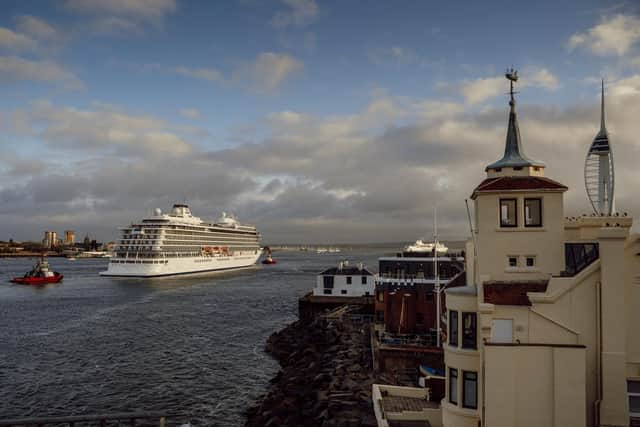 Viking Venus arriving into Portsmouth on May 10. Picture by Tom Langford/Portsmouth City Council.