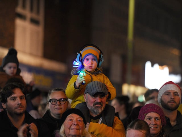 The Christmas lights were turned on in Portchester precinct on Friday, November 29, 2024.  Picture: Sarah Standing (291124-9665)