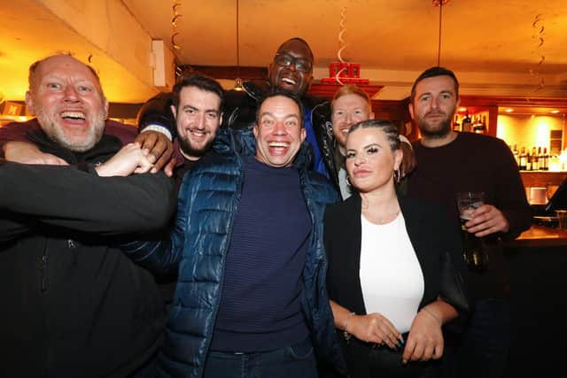Si, centre, and friends in the Wine Vaults in Southsea
Picture: Chris Moorhouse (jpns 171221-36)