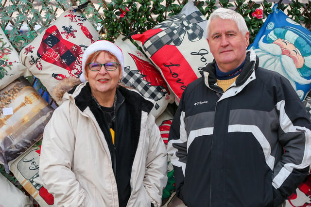 Bernie and Tom Powers. Waterlooville Christmas market 
Picture: Chris Moorhouse