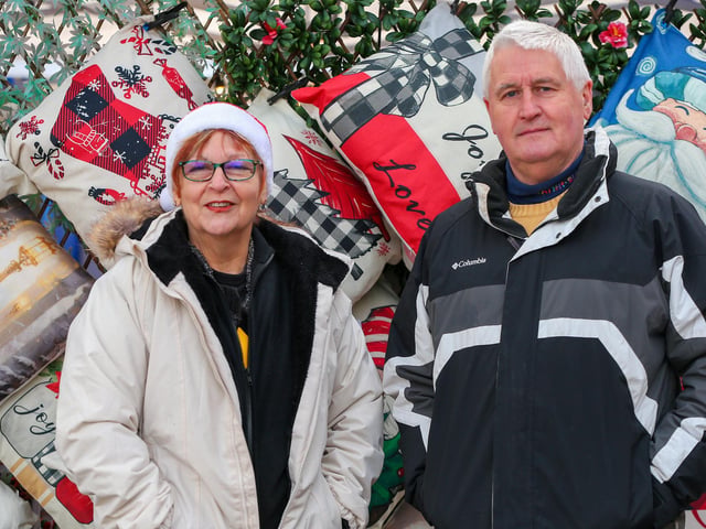 Bernie and Tom Powers. Waterlooville Christmas market 
Picture: Chris Moorhouse