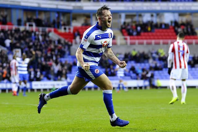 Marc McNulty celebrates his sole goal in 17 appearances for Reading, netted against Stoke in December 2018. Picture: Alex Burstow/Getty Images