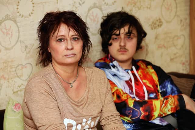 Terri Newman, 52, with her son Hayden Newman, 14, at their home in Cosham
Picture: Sam Stephenson