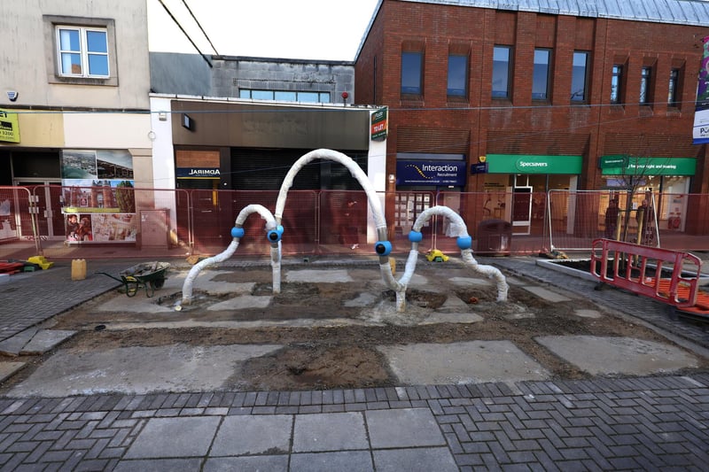 Improvement works going on in Commercial Road (the end outside Subway) and at the end of Charlotte Street in Portsmouth, Hampshire.

Monday 12th February 2024.

Picture: Sam Stephenson.