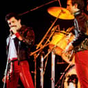 LEIDEN, THE NETHERLANDS - NOV 27, 1980: Queen during a concert in the Groenoordhallen in Leiden in the Netherlands