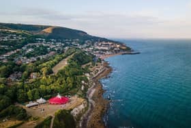 Drone Shot of Big Top at Ventnor Fringe