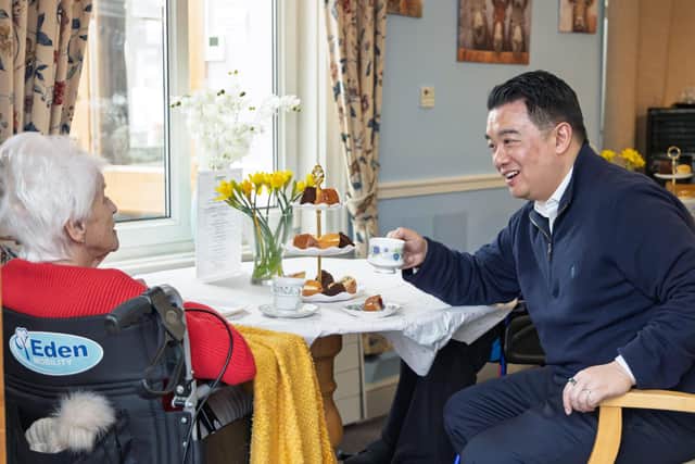 Havant MP Alan Mak visited Bedhampton Court Care Home for the latest of his 'Tea With Your MP' events