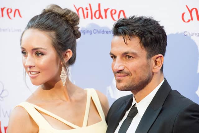 (L-R) Emily MacDonagh and Peter Andre attend the Caudwell Children Butterfly Ball at Grosvenor House in London. Picture: Jeff Spicer/Getty Images)