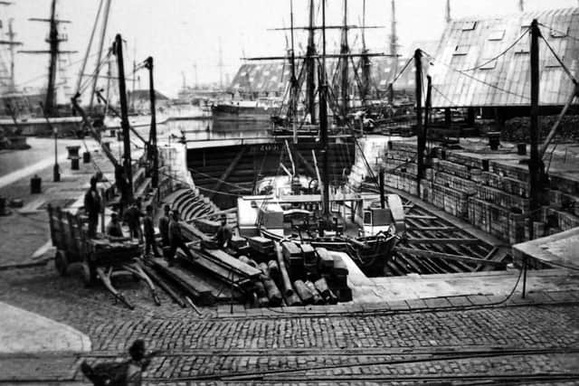 The photograph published last week. Brian Granfield tells us it is No.2 dry dock. Picture: Barry Cox postcard collection.