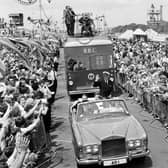 Southsea greengrocer Alec Rose (1908 - 1991) is met by crowds of tens of thousands on his return to Portsmouth from his single-handed global circumnavigation, July 4, 1968. Picture: Getty