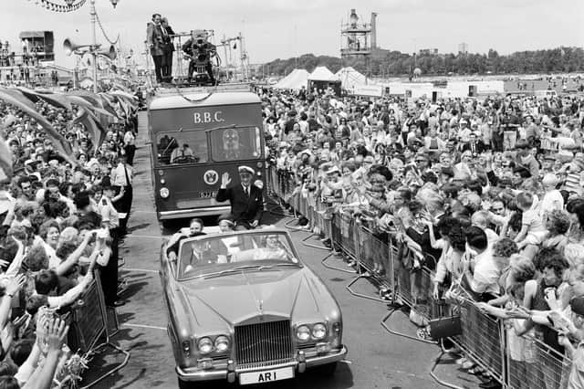 Southsea greengrocer Alec Rose (1908 - 1991) is met by crowds of tens of thousands on his return to Portsmouth from his single-handed global circumnavigation, July 4, 1968. Picture: Getty