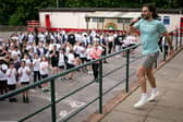 School workout with Joe Wicks at St Paul's Catholic Primary School, Paulsgrove, Portsmouth. Picture: Habibur Rahman